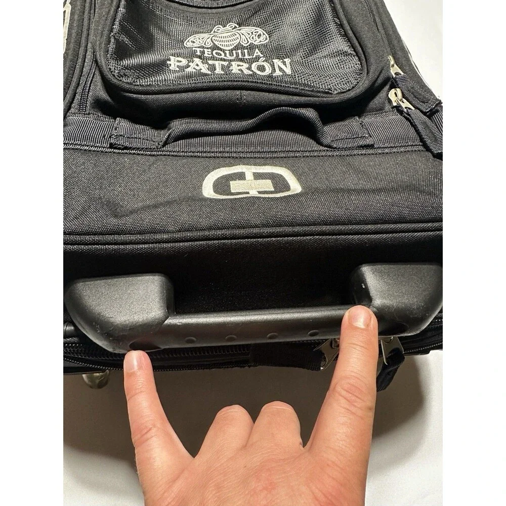 Patron Tequila OGIO Layover Luggage Rolling Suitcase Carry-On Alcohol Rare READ